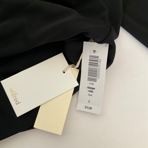 NWT Aritzia Wilifred black top tie cape kimono cardigan size Small - Picture 12 of 14